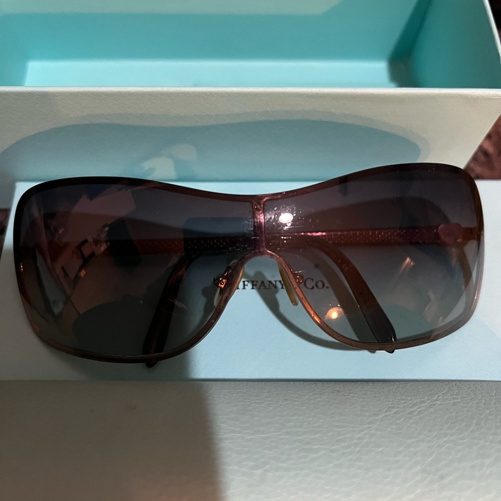 Tiffany & Co. Brown Wraparound Glasses
